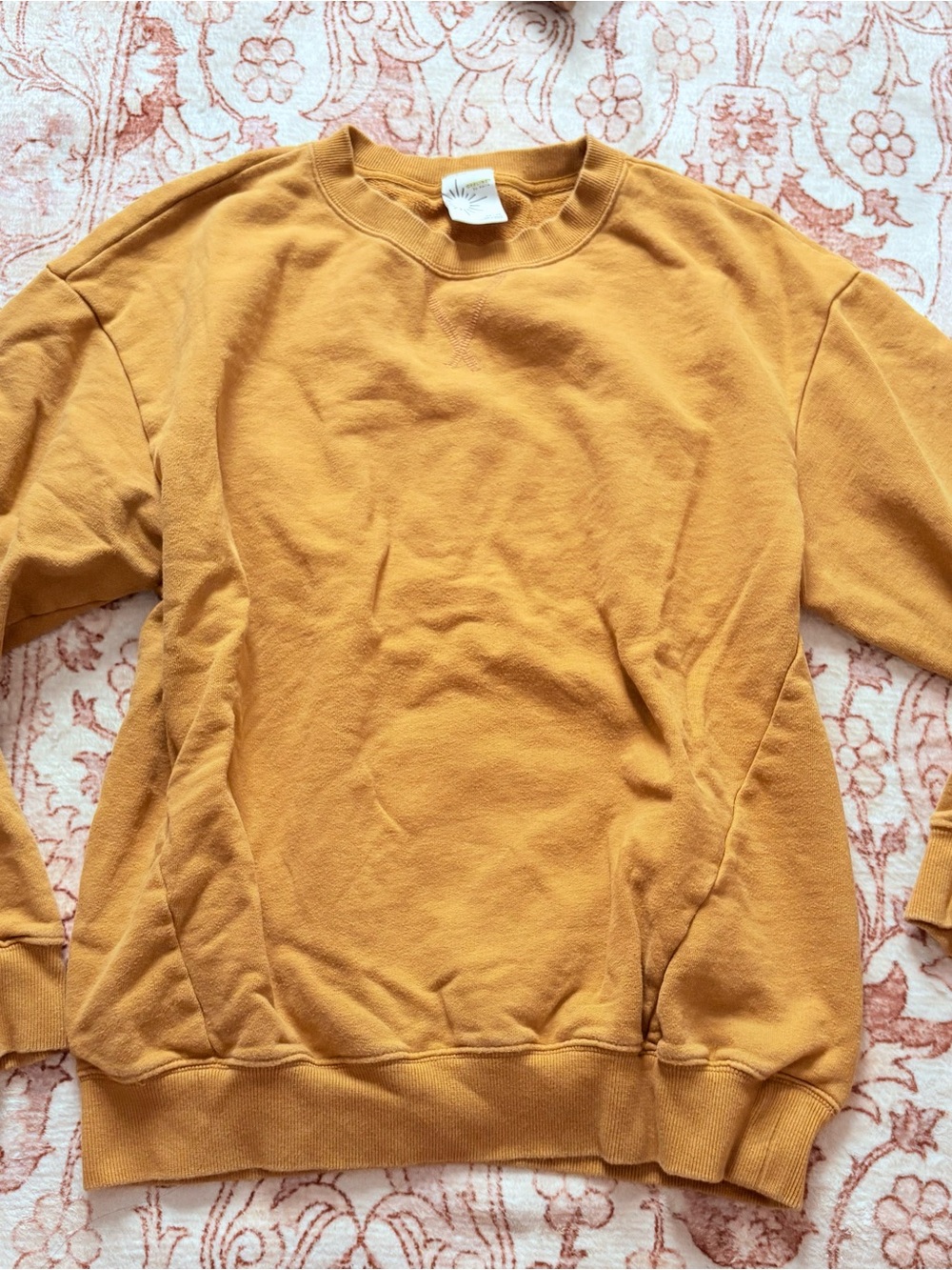 aerie Mustard Yellow Crewneck Sweatshirt